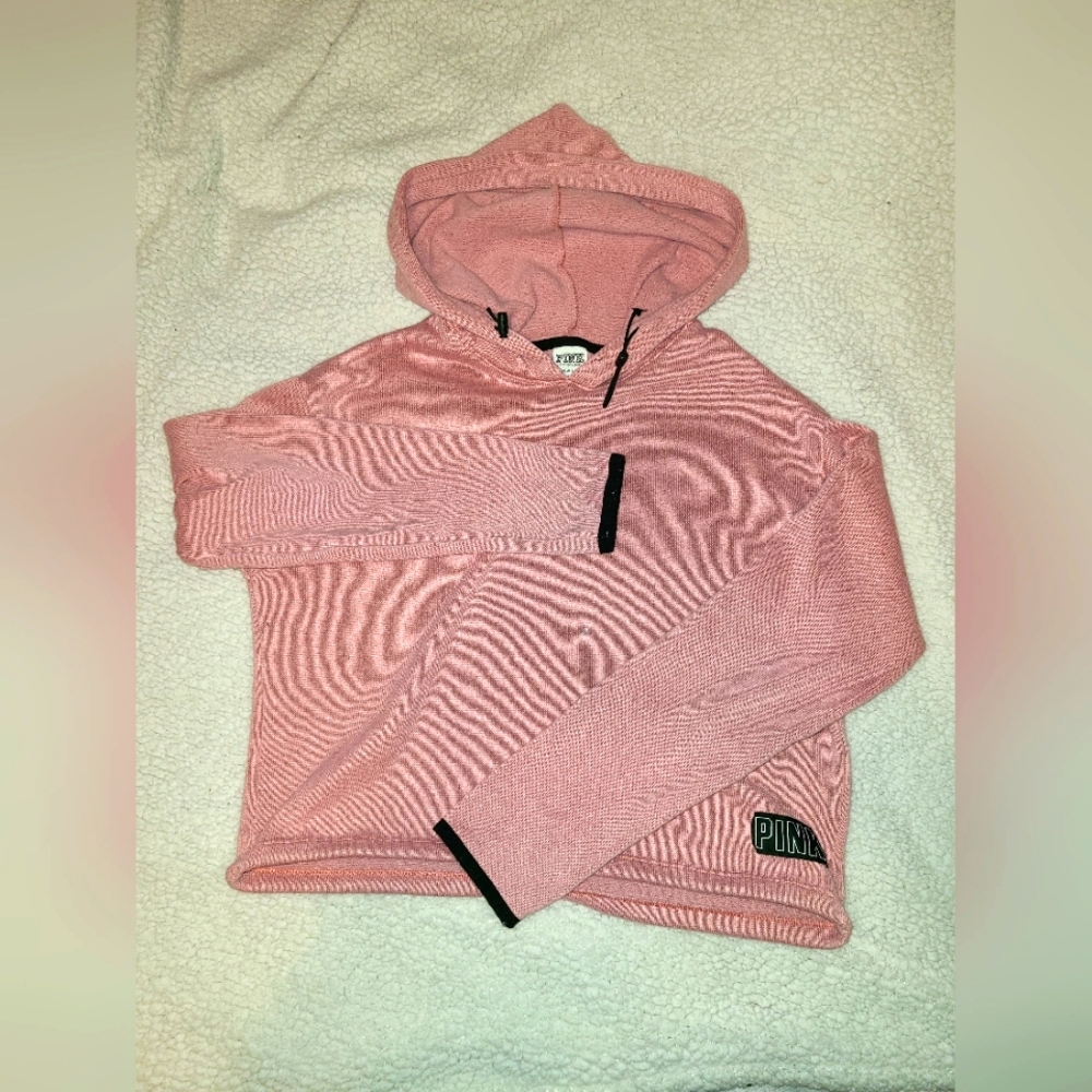 Pink crop hoodie